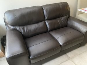 Brand New Ex-Display Dark Brown Leather Sofa