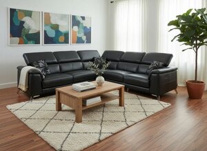 Palermont Ex-Display Leather Electric Recliner Corner Sofa