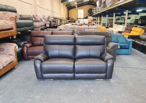 Ex-Display La-Z-Boy Dark Brown Leather Electric Recliner 3 Seater Sofa