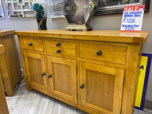 3-Door 3-Drawer Oak Sideboard, 137cm, Ex-Display