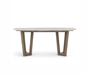 Oak Furnitureland Islington Marble Acacia Dining Table Ex-Display