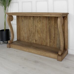 Ex-Display Slim Rustic Farmhouse Style Scroll Leg Wooden Hall Console Table