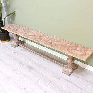 Ex-Display Parquet Reclaimed Pine Large Dining Bench