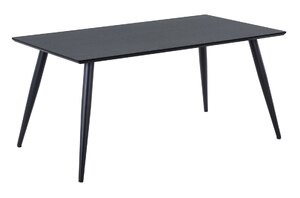 Black Wood Finish 6 Seater Dining Table Illona Contemporary - Ex-Display Boxed