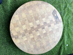 Ex-Display Round Butchers Chopping Board Table Work Surface Island