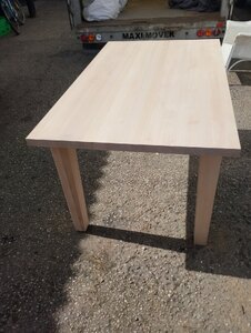 Solid Untreated Beech Wood Dining Table New Ex-Display