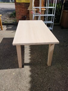 Solid Beech Wood Untreated Dining Table New Ex-Display