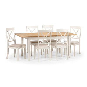 Julian Bowen Davenport Extending Dining Set With 6 Chairs, Ex-Display