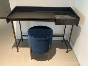 Bontempi Casa Secret Desk with Matching Stool - Ex-Display Leather Desk, Drawer, Secret Compartment