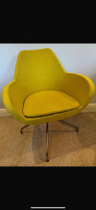 Ex-Display Set of 4 Profim Office Swivel Chairs, Mustard Yellow