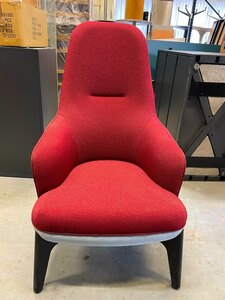 Ex-Display Orangebox Coze High Back Chair - Red Fabric - Wood Frame