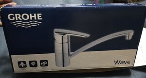 Grohe Wave Eurodisc Kitchen Sink Mixer Tap, Ex-Display Chrome