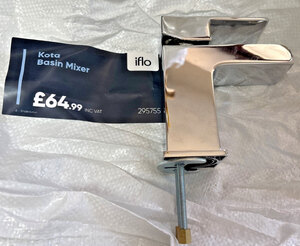 Iflo Kota Single Lever Basin Mixer Tap Chrome - Ex-Display