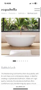 Acquabella Lech Stone White Bathtub Ex-Display
