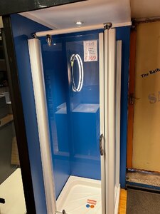 Ex-Display Novellini King Pivot Shower Door With Side Panel 760mm