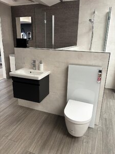 Ex-Display Duravit Compact 550 Vanity & Wall-Hung WC Set with Graphite Matt Unit