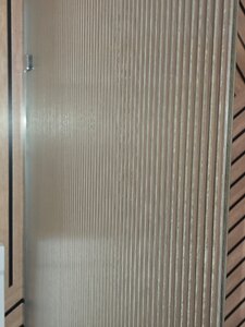 Majestic Monaco 800mm Fixed Panel Ex-Display with 10mm Art Fluted Glass and Chrome Hinges