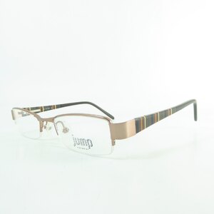 Jump 367 New Ex-Display Brown Kids Metal Half Rim Glasses Frames