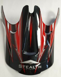 Replacement Stealth HD204 Kids Motocross Helmet Peak Red & Black Ex-Display