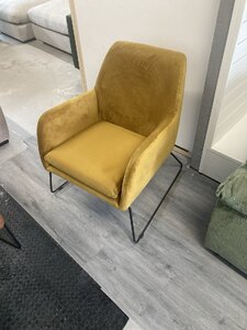 New Ex-Display SLF 24 Designer Chair in Mustard Velvet