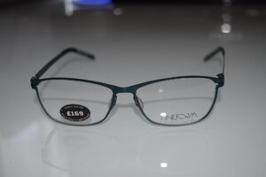 Fineform Green Metal and Plastic Women's Eyeglasses Ex-Display