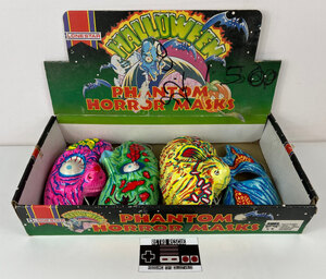 Vintage Halloween Phantom Horror Mask Bundle With Shop Display Box