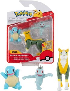 Pokémon Squirtle, Machop & Boltund Figures Ex-Display