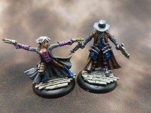 Malifaux Wyrd Edition 1 – Gunslingers (×2) – OOP Ex Shop Display (No Cards)