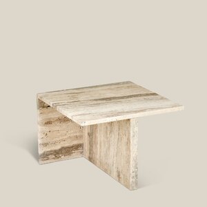 Travertine Coffee Side Table Ex-Display