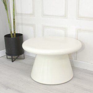 Ex-Display Pavia Off White Cream Concrete Coffee Table by Gallery Direct
