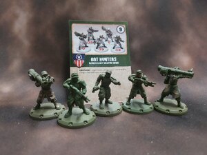 Dust Tactics US Bot Hunters Ranger Heavy Weapon Squad - Ex Shop Display