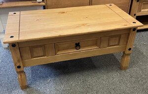 Corona Coffee Table 1 Drawer Pine (Ex-Display)