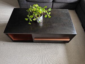 Made.com Anderson Coffee Table, Mocha Mango Wood and Copper - Ex-Display