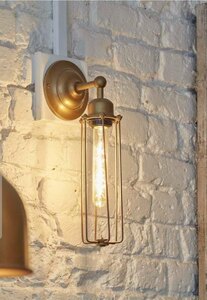 Industville Oplando Cylinder Wall Light, Copper Effect, Ex-Display Model