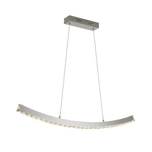 Chrome Emerald Crystal LED Bar Pendant Light The Lighting Studio - Ex-Display