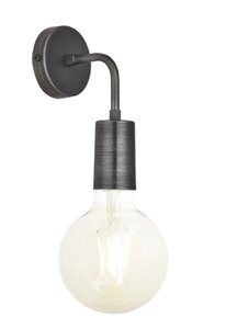 Industville Sleek Edison Wall Light, Pewter, Ex-Display Model
