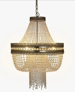 John Lewis Lucia Crystal Chandelier Ceiling Light Chrome Ex-Display F2056