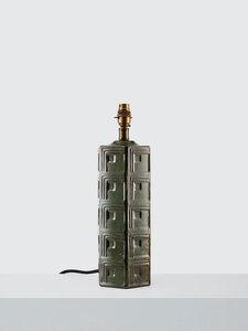 John Lewis Hex Ceramic Table Lamp Base, Green, Ex-Display, No Shade, No Box