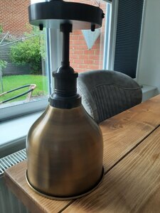 Industville Brooklyn Copper Effect Ceiling Pendant, Industrial Ex-Display Model