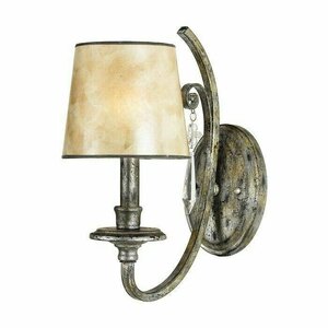Barberry Wall Sconce, Antique Brass/Bronze, Fabric Shade