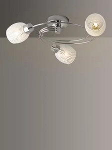 John Lewis Maya 3 Light Semi Flush Ceiling Light, Ex-Display Model
