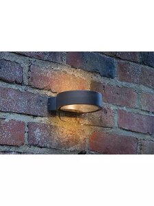 Där Reon LED Outdoor Wall Light, Anthracite Glass IP65 Ex-Display