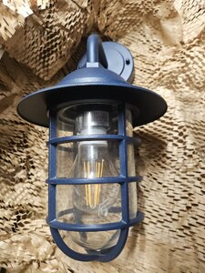 Mission Outdoor Wall Light Blue Ex-Display