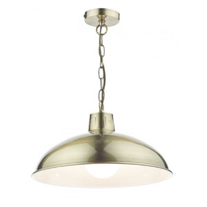 Där Lighting Roland 1 Light Pendant Antique Brass Ex-Display