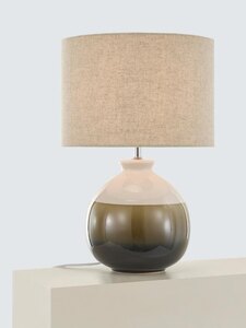 John Lewis Martha Large Table Lamp, Cocoa Ex-Display Bended Shade