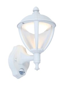 Outdoor Wall Light LED with PIR Motion Sensor White Lutec Unite - Ex-Display