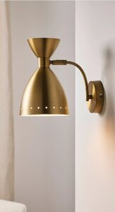 John Lewis Oscar Wall Light, Brass, Ex-Display Model