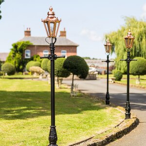 Used Ex-Display 'Beatrice' Copper Hexagonal 2.3m Lamp Post Garden Lighting
