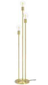 Habitat Exposed Bulb 3 Light Floor Lamp - Brass - New Ex Displays Boxed