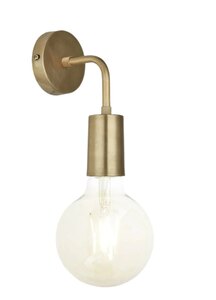 Industville Sleek Edison Wall Light, Light Brass, Ex-Display
